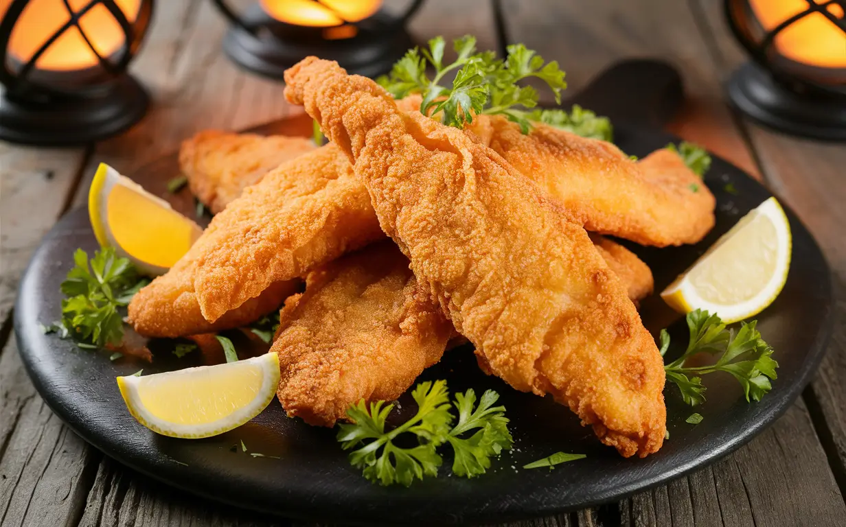 Step-by-step process for frying Southern catfish.