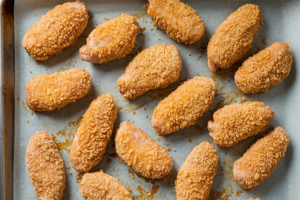 Chicken Coated in Breadcrumbs on a Wire Rack