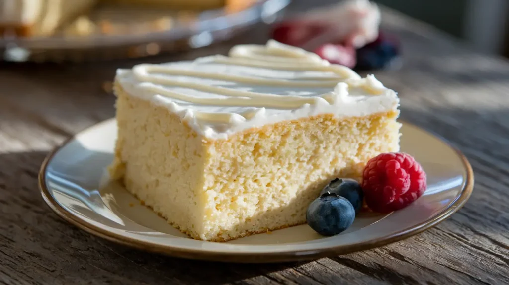 Decorated Kefir Sheet Cake on a festive table